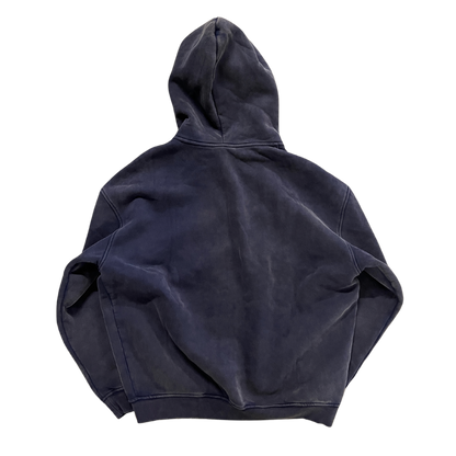 NAVY BLUE CLEAN ZIPPER HOODIE